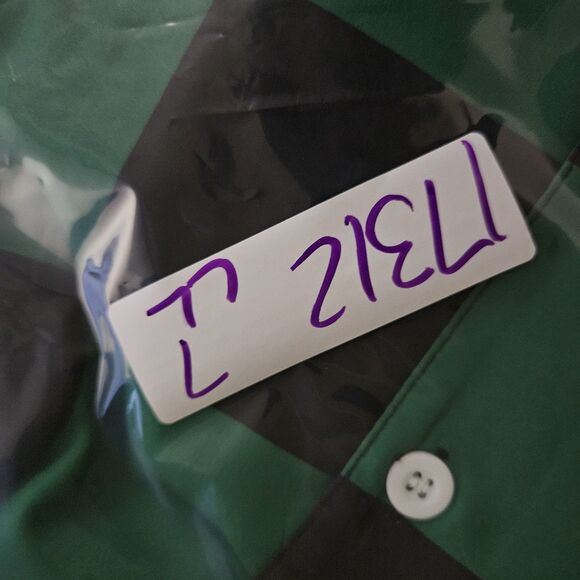 Steady Hands Shirt Mens XL Checkered Short Sleeve Button Up Anime Graphic Casual - Picture 10 of 10